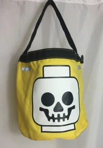Lego Trick or Treat Bucket Bag Halloween Yellow Skeleton Skull Reflective - Picture 1 of 7