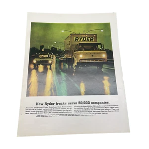 Ryder Trucks Pubblicità Stampa Vintage 1964 Trasporto Colore - Foto 1 di 3