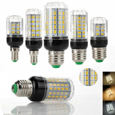 LED Maïs Ampoule E27 E14 B22 5730 SMD 9W 12W 15W 20W 25W 30W 35W Clair Blanche - Image 1 of 4