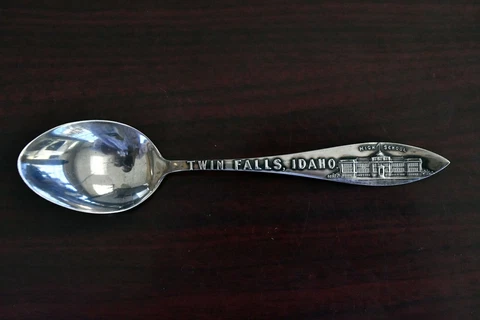 Twin Falls Idaho High School by Watson 5 1/2" Sterling Souvenir Spoon .65 oz Cover