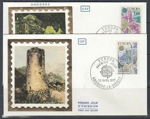 Andorra Scott 254-5 FDC - Europa 1977 - Picture 1 of 1