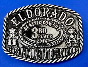 Eldorado Lady Modern 3Rd Place 2014 Sass Nevada State Championship Belt Buckle - Picture 1 of 16