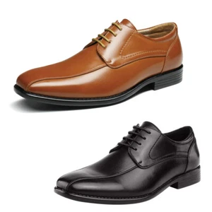 Men Leather Dress Shoes Formal Classic Lace-up Business Oxford Shoes - Picture 1 of 12