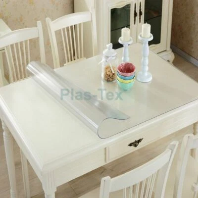 Tischfolie 2mm Transparent Klar PVC Tischdecke Schutzfolie 70cm 80cm 90cm 100cm - Bild 1 von 3