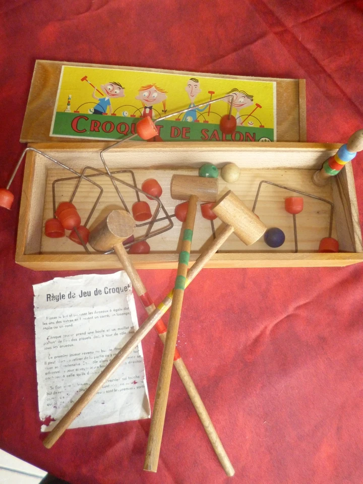 Jouet ancien mini jeu de croquet des années 60 - Photo 1/1