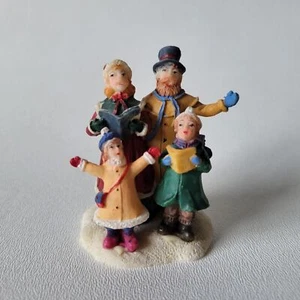 Caroling Singing Family Dad Mom Kids Christmas Village Figurine - Picture 1 of 5