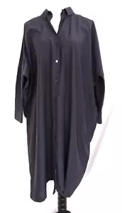The Frock NYC Oversized Shirtkleid dunkelblau Langarm Lagenlook Gr. XS / S - Bild 1 von 8