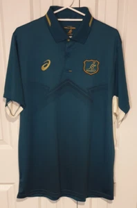 AUSTRALIAN WALLABIES Rugby ASICS 1/4 Zip Training Polo Shirt. Size is Adult 2XL. - Picture 1 of 9