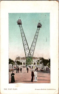Cartolina Flip Flap Esposizione Franco-Britannica Londra Inghilterra Francobollo 1909 - Foto 1 di 3