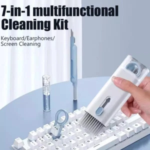 7 In 1 Computer Keyboard Cleaner Brush Kit Screen Cleaning Multifunctional - Afbeelding 1 van 14