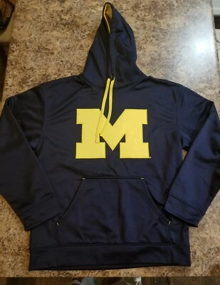 Majestic Michigan Wolverines Hooded/Sweatshirt Mens Size Large EUC  - Image 1 of 4