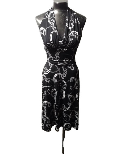 VETEMENTS Abito GNW bianco e nero con volant taglia small 6 racerback