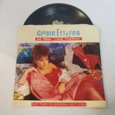 GLORIA ESTEFAN & MIAMI SOUND MACHINE 7" 45 RPM "Rhythm is Gonna Get You" w/ps NM - Image 1 of 4
