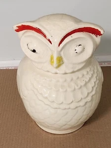 Vintage American Bisque McCoy Owl Cookie Jar Ceramic Pottery 10" - Picture 1 of 9