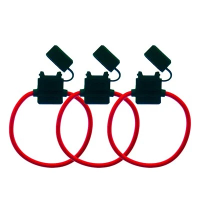 10 AWG встроенный держатель предохранителя - 12 вольт держатель предохранителя подходит для 40A лезвие предохранители - Изображение 1 из 4