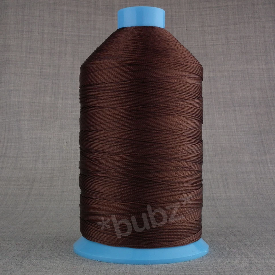 HEAVY DUTY BONDED NYLON 12 TKT  1,000m BROWN SEWING THREAD LEATHER CRAFT REPAIR - Image 1 of 1