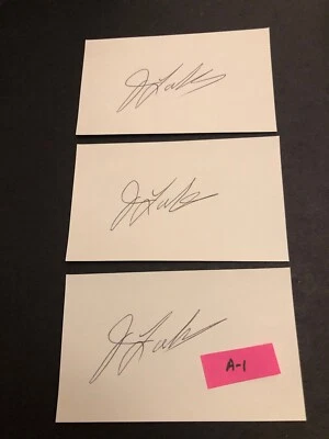 (Lot of 3) Joe LaHoud Red Sox Signed Index 3x5 Autographed Card Lot A1 - Image 1 of 2
