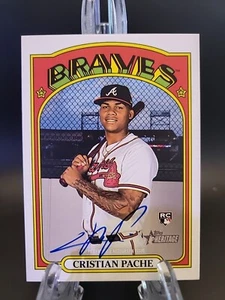 2021 Topps Heritage - Real One Autographs #ROA-CP Cristian Pache (AU, RC) - Bild 1 von 4