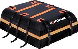 Kingfun Auto Dach Cargo Carrier - Wasserdicht 15 15 Kubikfuß, Orange & Schwarz  - Bild 1 von 9
