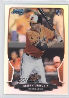 2013 Bowman Draft Chrome Refractor Henry Urrutia #8 Rookie RC - Image 1 of 2