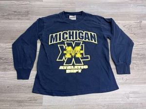Vintage Youth University of Michigan T-Shirt Size Small Long Sleeve College Tee - Picture 1 of 6