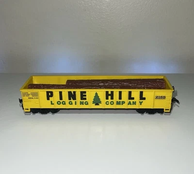 Tyco HO Open Gondola - “Pine Hill Logging Company” #2168 w/ logs - Image 1 of 4