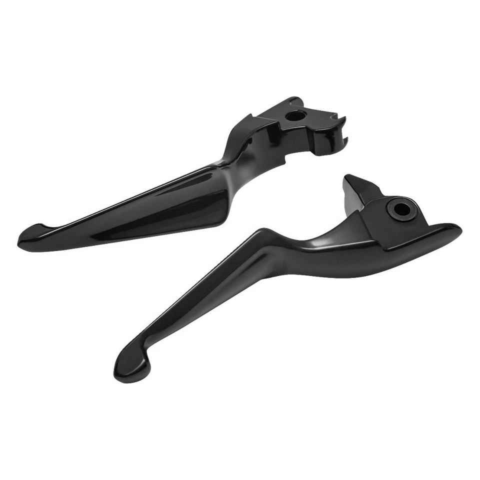 For Harley-Davidson Road King 14-16 Kuryakyn 1849 Gloss Black Boss Blade Levers - Image 1 of 1