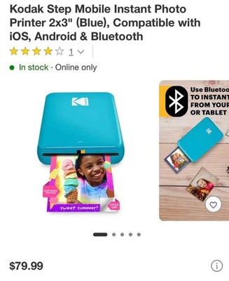 KODAK STEP Instant Mobile Photo Printer -*New Never Opened &  Paper pack  - Image 1 of 2