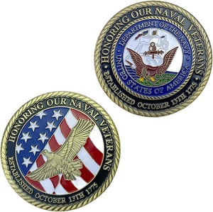 US-Navy Veterans Challenge Coin - Gedenkmünze Militär - Bild 1 von 6