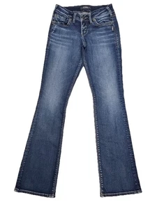 Silver Jeans Co Suki Slim Boot W26 L31 Stretch Denim Jeans Medium Wash Women’s - Picture 1 of 8