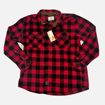 Legendary Whitetails Men’s Navigator Fleece Button Up Red Plaid Shirt Size XL - Image 1 of 4