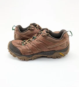 Zapatos de senderismo Merrell Moab 2 Earth Day de cuero marrón para hombre J50497 talla 10,5 - Imagen 1 de 7