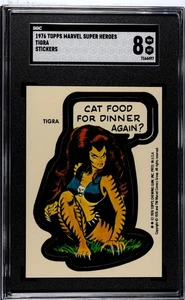 1976 TOPPS MARVEL SUPER HEROES STICKERS - TIGRA, SGC 8 NM/MT - Picture 1 of 1
