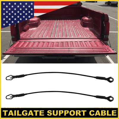 Par de cables de soporte de puerta trasera para Ford F150 F250 F350 1983-1996 E3TZ9943052B Foto 1 de 4
