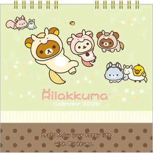 San-X Rilakkuma horse CD40301 Desk Top Calendar 2026 Korilakkuma - Picture 1 of 6