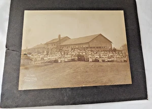 Antique Mounted Photo Lg Musselman Applesauce factory workers Biglerville 1916 - Picture 1 of 4