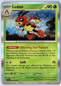 Ledian 003/142 Stellar Crown Rare Holo Pokemon Card LP - Picture 1 of 2