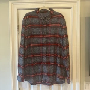 Scotch & Soda Herren kariertes Flanell Button-Down Hemd rot & blau - Größe XL - Bild 1 von 7