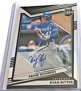 2022 Panini Elite Extra Edition Ryan Ritter Prime Numbers Auto 124/200 AUTOGRAPH - Picture 1 of 1