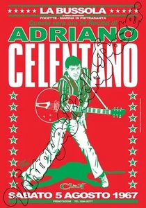 ADRIANO CELENTANO - Marina di Pietrasanta 5 agosto 1967 poster concerto -862 - Imagen 1 de 2