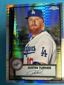 2021 Topps Chrome Platinum Anniversary, Justin Turner, #226 Prism Refractor - Picture 1 of 4
