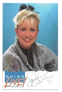 Sarah Greene. TV Presenter. Signed Going Live Cast Card - Picture 1 of 2