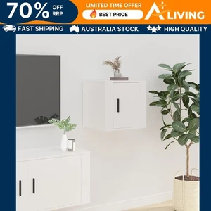 Wall Mounted TV Cabinet White 40x34.5x40 cm Modern Storage Furniture Home 16640 - Picture 1 of 11