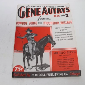 Gene Autry's Cowboy Songs Mountain Ballads No 2 Piano Voice Guitar 28 Song Book - Picture 1 of 11