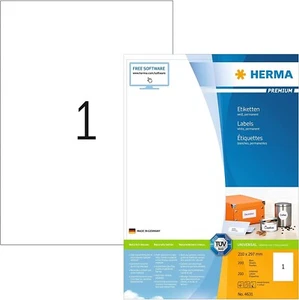 HERMA 4631 Universal Etiketten DIN A4 groß 210 x 297 mm, 200 Blatt, Papier - Bild 1 von 1