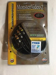 MV3CV-1M Monster Cable Video 3 Component 3.3' Brand New Factory Sealed - Picture 1 of 2