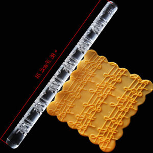 Embossing Rolling Pin Textured Music Notes Cake Decorating Fondant Icing Crafts