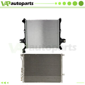 For 2006-2010 Jeep Commander Aluminium Radiator & Condenser Cooling Assembly