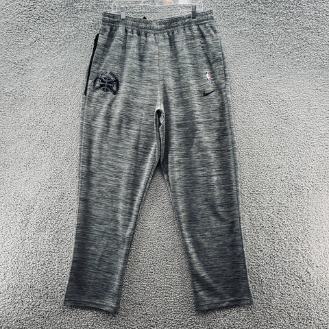Denver Nuggets Pants Men XXL Tall Gray Space Dye Nike Dri Fit NBA Warm Up Pants Cover