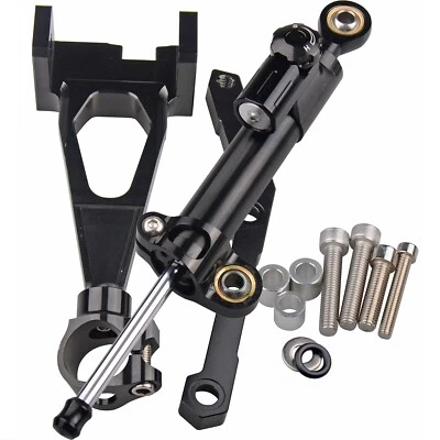 Amortiguador estabilizador de dirección CNC y soporte para Yamaha MT09 FZ09 2013-2020 Foto 1 de 4